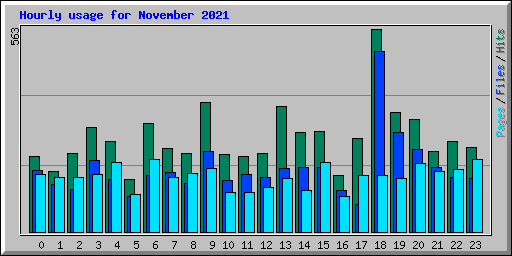 Hourly usage for November 2021