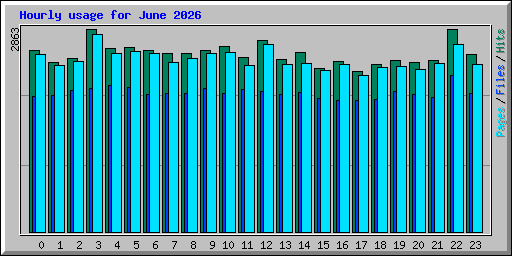 Hourly usage for June 2026
