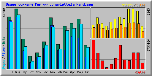 Usage summary for www.charlottelankard.com